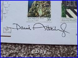 Rare Sir David Attenborough Signed National Trust Stamps With Coa
