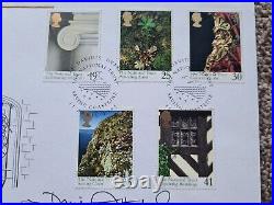 Rare Sir David Attenborough Signed National Trust Stamps With Coa
