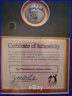 Rare Tiger Woods Autographed St. Andrews Golf Ball With Coa. Rare