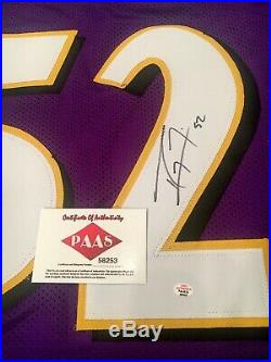 Ray Lewis Autographed Signed Jersey with COA Baltimore Ravens