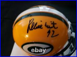 Reggie White Autographed Green Bay Packers Mini Helmet With Coa & Picture