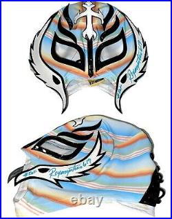 Rey Mysterio Jr 619 Hand Signed Roots Of Fight Wrestling Mask With Psa Coa Loa