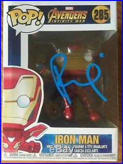 Robert Downey Jr' Iron Man Signed Funko Pop With Coa