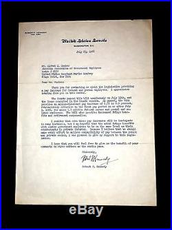 Robert F Kennedy Hand Signed Autographed 1966 President Senate Letter With Coa