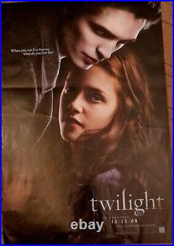 Robert Pattinson signed Twilight Movie poster 17x11.5. With AFTAL COA