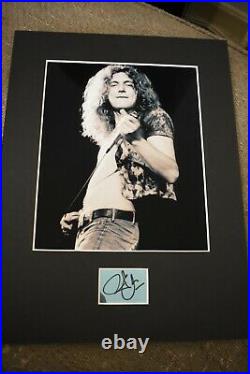 Robert Plant signed Led Zeppelin mounted picture with AFTAL UACC COA