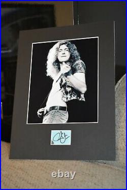 Robert Plant signed Led Zeppelin mounted picture with AFTAL UACC COA