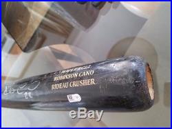 Robinson Cano game used Autographed bat with mlb COA