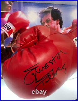 Rocky Boxing Glove In LED Lit Case Signed By Sylvester Stallone 100% With COA