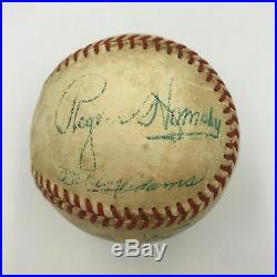 Rogers Hornsby Signed Autographed Baseball With 1953 Cincinnati Reds PSA DNA COA