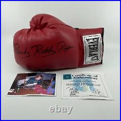 Rowdy Roddy Piper Signed Boxing Glove With COA WWF WCW WWE Wrestling
