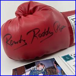 Rowdy Roddy Piper Signed Boxing Glove With COA WWF WCW WWE Wrestling