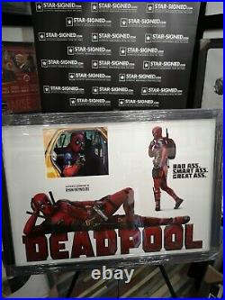 Ryan Reynolds Deadpool Signed Framed Large Picture With Coa And Guarantee Marvel