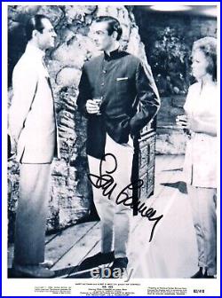 SEAN CONNERY JAMES BOND DR NO HAND SIGNED B&W PHOTOGRAPH 10x8 WITH COA