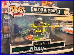 SIGNED Bruce Reitherman Disney Baloo & Mowgli Funko Pop! Moment with COA