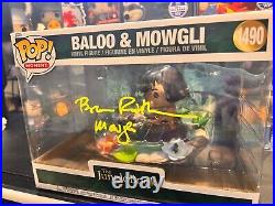 SIGNED Bruce Reitherman Disney Baloo & Mowgli Funko Pop! Moment with COA