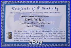 SIGNED David Wright Mini Shea Stadium #2/5 with COA Danbury Mint