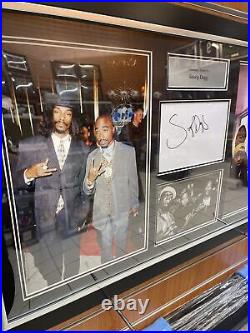 SNOOP DOGGY DOGG SIGNED FRAMED PICTURE DISPLAY WITH COA / Tupac/biggie