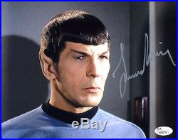 (SSG) LEONARD NIMOY SPOCK Signed 10X8 Color Star Trek Photo with a JSA COA