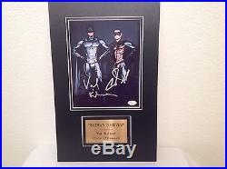 (SSG) VAL KILMER & CHRIS O'DONNELL Signed 8X10 Batman Photo with a JSA COA