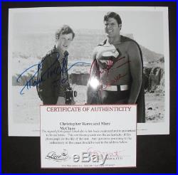 SUPERMAN movie photo signed by CHRISTOPHER REEVE & MARC MCCLURE, with COA, 8x10