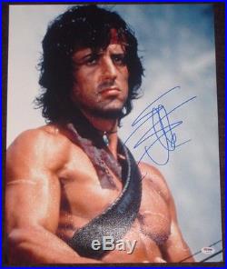 SYLVESTER STALLONE Signed 16 x 20 RAMBO PHOTO with PSA COA
