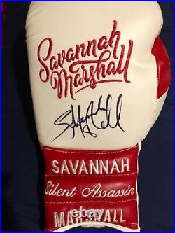 Savannah Marshall Signed Glove with COA NOT Claressa Shields