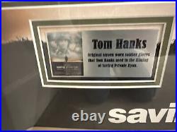 Saving Private Ryan Movie Poster With Screen Worn Gloves Signed By Tom Hanks COA