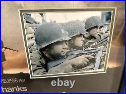 Saving Private Ryan Movie Poster With Screen Worn Gloves Signed By Tom Hanks COA