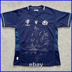 Scotland Rugby Team Signed Rugby World Cup 2023 Shirt with COA and Photo Proof