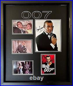 Sean Connery James Bond 007 Genuine Autograph Photo Display Very Rare With Coa