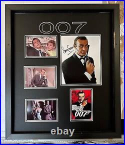 Sean Connery James Bond 007 Genuine Autograph Photo Display Very Rare With Coa