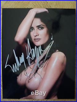 Selma Hayek Nude Original Signed Autograph Photo 8 x 10 with COA