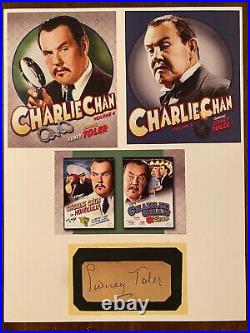 Sidney Toler Signed Autographed Card With COA Photos Charlie Chan Movies RARE