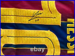 Signed Autographed Messi Barcelona Jersey With Coa Authentication Certificate
