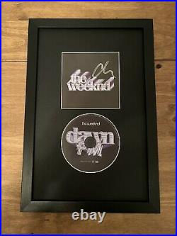 Signed / Autographed The Weeknd Dawn Fm Glass Framed CD With Coa #2