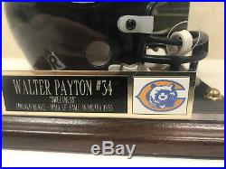 Signed Autographed Walter Payton HOF Chicago Bears Mini Helmet with COA