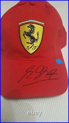Signed Michael Schumacher Ferrari Cap With COA. F1 Motor Racing Autograph