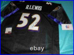 Signed Ray Lewis Autographed Jersey NFL Baltimore Ravens XL Stitched With Coa
