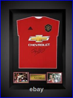 Signed Ryan Giggs Manchester United Framed Shirt Big Autograph With COA £185