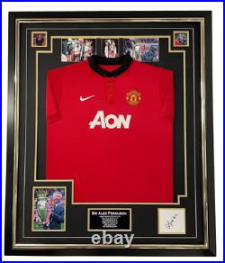 Sir ALEX FERGUSON Signed Display with Shirt Autographed and Framed with COA