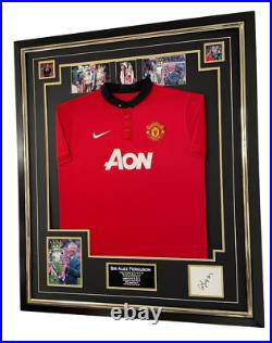 Sir ALEX FERGUSON Signed Display with Shirt Autographed and Framed with COA