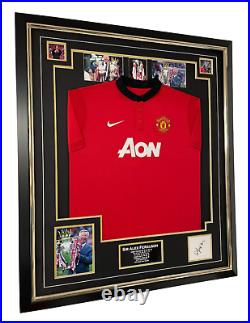 Sir ALEX FERGUSON Signed Display with Shirt Autographed and Framed with COA