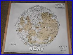 Sir Patrick Moore huge hand signed moon map with coa UACC AFTAL