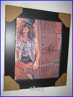 Slash Guns N' Roses Hand Signed Photograph (8x10) Framed With CoA