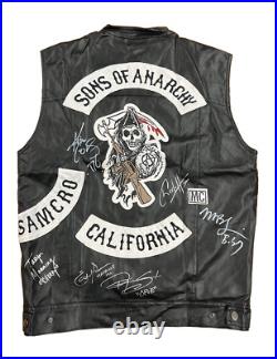 Sons of Anarchy Biker Jacket with 6 Signatures 100% Authentic + COA
