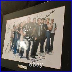 Sopranos Cast Signed Photo With Certificate COA Large 54x40cm James Gandolfini