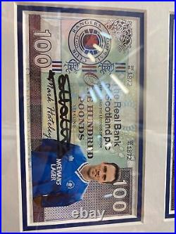 Souness, Hateley, Brown Hand Signed Framed Rangers Fc Bank Note With Coa