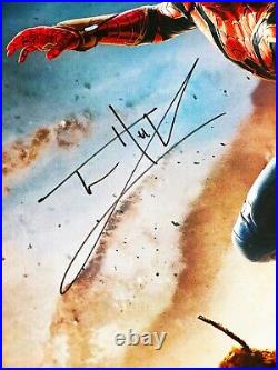 Spider Man Poster Tom Holland Signed 27x40 With OFFICIAL COA Authentication