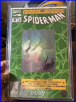SpiderMan Vol 1 26 30th Anniversary Hologram cover Stan Lee Autographed With COA